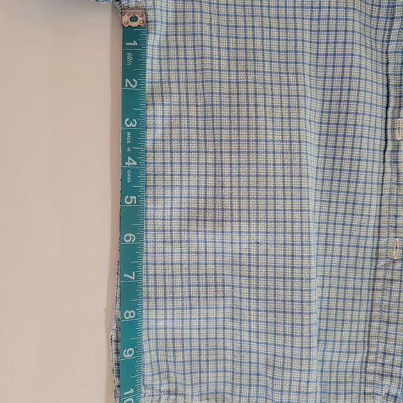 Old College inn Jean Company Light Blue Plaid Girls top Size Large - Picture 5 of 5